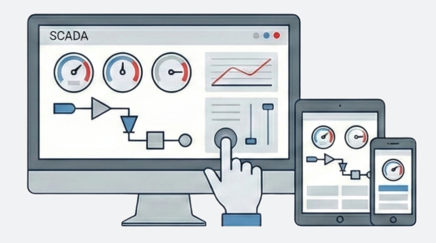 SCADA & HMI development illustration